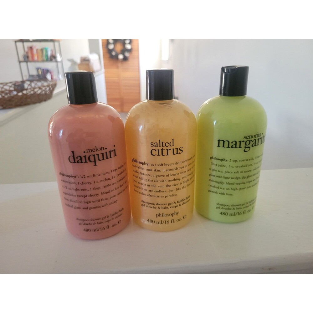Melon Daiquiri Salted Citrus & Senorita Margarita 3-in-1 Shower Gel 16oz...